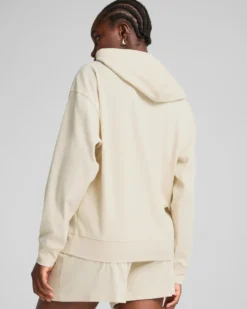 PUMA - FELPA CON CAPPUCCIO PANNA ESSENTIAL ELEVATED COMFORT DA DONNA, 685023-87