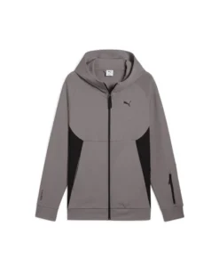 PUMA - FELPA CON CAPPUCCIO PUMATECH FULL-ZIP HOODIE GRIGIA DA UOMO, 684605-79