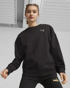 PUMA - FELPA DA DONNA BETTER ESSENTIALS CREW NERA - 675987-01