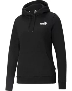 PUMA - Felpa da donna nera con cappuccio