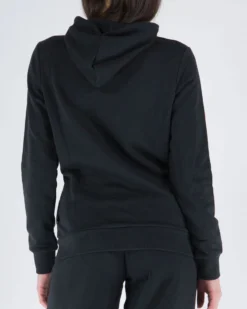 PUMA - Felpa da donna nera con zip frontale e cappuccio