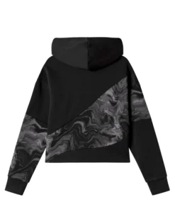 PUMA - Felpa da donna relaxed fit nera con cappuccio