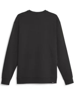 PUMA - Felpa da uomo nera in cotone con logo bianco