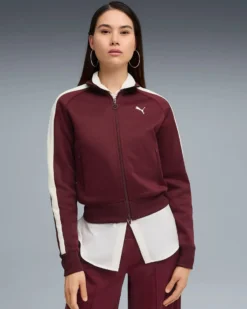 PUMA - FELPA DONNA T7 ALWAYS ON SHORT TRACK BORDEAUX, 629796-96