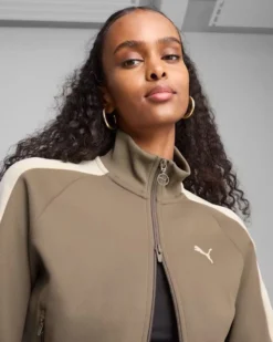 PUMA - FELPA DONNA T7 ALWAYS ON SHORT TRACK BEIGE- 629796-93