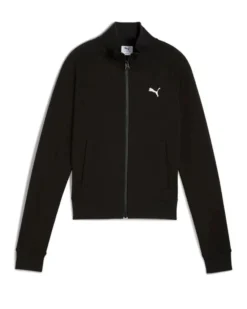 PUMA - FELPA FULL ZIP NERA  ESSENTIAL SLIM TRACK  - DA DONNA, 634323-01
