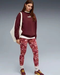 PUMA - FELPA GIROCOLLO BORDEAUX ESSENTIAL NATURE 2.0 OVERSIZED CREW FL DA DONNA, 688078-96