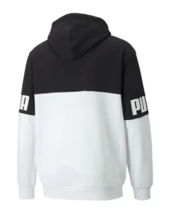 PUMA - FELPA  NERA  E BIANCA CON CAPPUCCIO POWER COLORBLOCK HD FL  DA UOMO, 693579-02