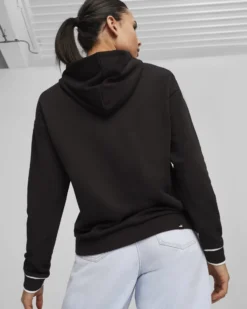 PUMA - Felpa relaxed fit nera da donna