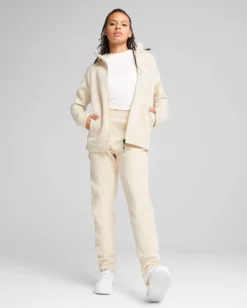 PUMA - FELPA TECH BEIGE DA DONNA CON CAPPUCCIO EVOSTRIPE 685050-87