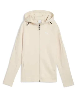 PUMA - FELPA TECH BEIGE DA DONNA CON CAPPUCCIO EVOSTRIPE 685050-87