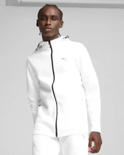 PUMA - FELPA TECH EVOSTRIPE BIANCA CON CAPPUCCIO DA UOMO 684613-02