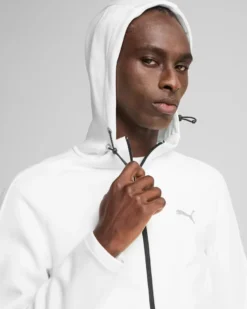 PUMA - FELPA TECH EVOSTRIPE BIANCA CON CAPPUCCIO DA UOMO 684613-02