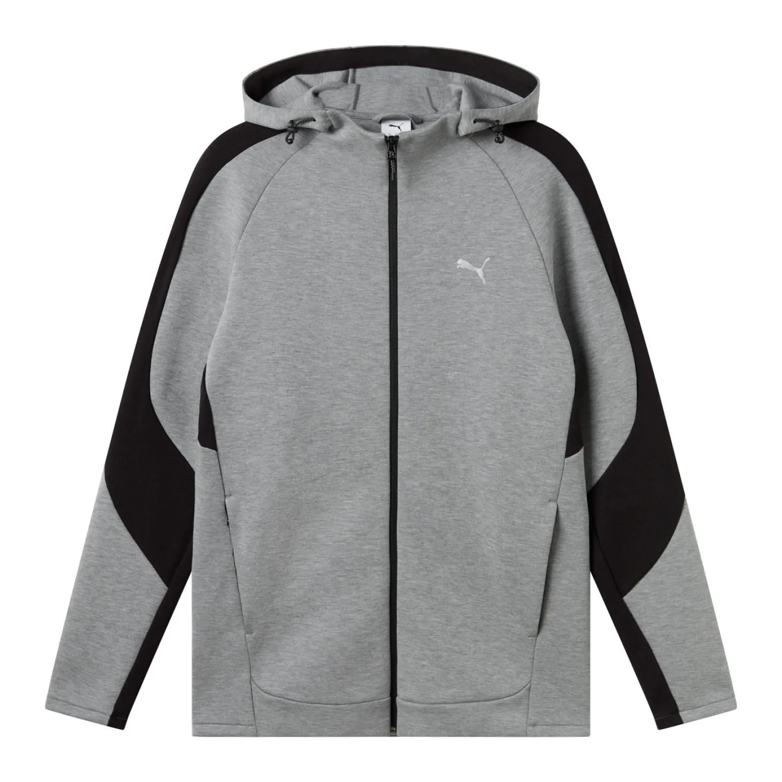 PUMA - FELPA TECH EVOSTRIPE GRIGIA CON CAPPUCCIO DA UOMO 684613-03