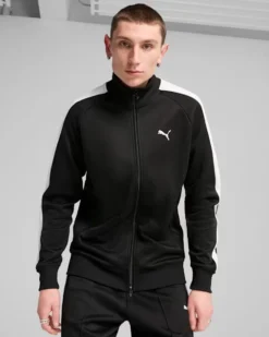 PUMA - FELPA UOMO NERA  E BIANCA T7 ALWAYS ON TRACK, 629587-01