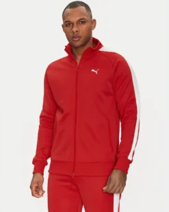 PUMA - FELPA UOMO ROSSA  E BIANCA T7 ALWAYS ON TRACK, 629587-11