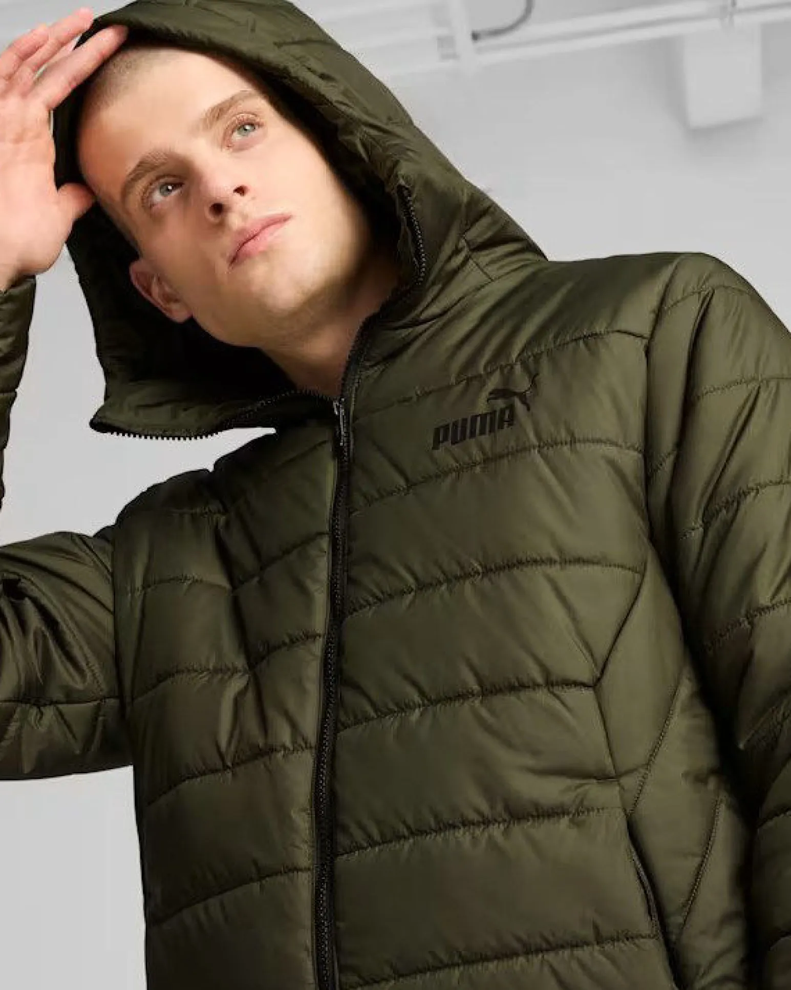 PUMA - GIUBBINO VERDE CON CAPPUCCIO DA UOMO 848938-70