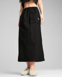 PUMA - GONNA NERA FUTURE.PUMA.ARCHIVE ZIP-OFF MAXI DA DONNA - 629784-01