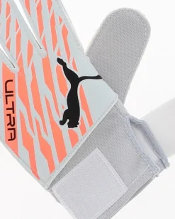 PUMA - Guanti da portiere uomo grigi e arancioni con polsino regolabile