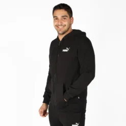 PUMA - JACKET C/CAPP.ESS SMALL LOGO FZ HD BLACK - 58670201