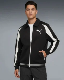 PUMA -JACKET UOMO T7 RELAXED BIG CAT TRACK  NERA E BIANCA - 634400-01