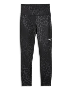 PUMA - LEGGINGS MACULATO NERO E GRIGIO SPOTTED HAZE DA DONNA, 528515-01