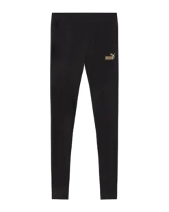 PUMA -LEGGINGS NERO ESSENTIAL +TEXTURED FOIL LOGO DA DONNA, 692201-01