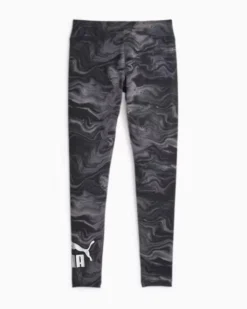PUMA - Leggins con fantasia nera e grigia