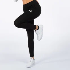 PUMA - Leggins neri aderenti con logo bianco