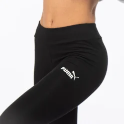 PUMA - Leggins neri aderenti con logo bianco