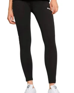 PUMA - Leggins neri con logo bianco