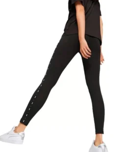 PUMA - Leggins neri con logo bianco