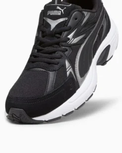 PUMA MILLENIO TECH SUEDE - Scarpa nera con dettagli argento