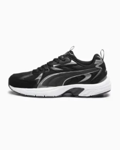 PUMA MILLENIO TECH SUEDE - Scarpa nera con dettagli argento