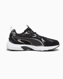 PUMA MILLENIO TECH SUEDE - Scarpa nera con dettagli argento