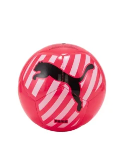 PUMA - Mini pallone rosso fluo e bianco con logo nero - BIG CAT