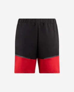 PUMA - Pantaloncini corti da uomo neri e rossi con logo Milan