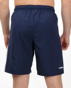 PUMA - Pantaloncini da padel uomo blu in tessuto traspirante con logo bianco