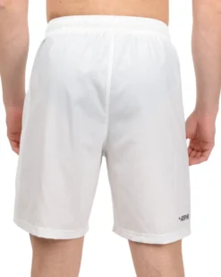 PUMA - Pantaloncini da padel uomo bianchi in tessuto traspirante con logo nero