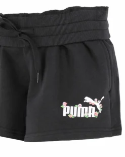 PUMA - Pantaloncino BPPO nero da donna con logo floreale - 684775-01