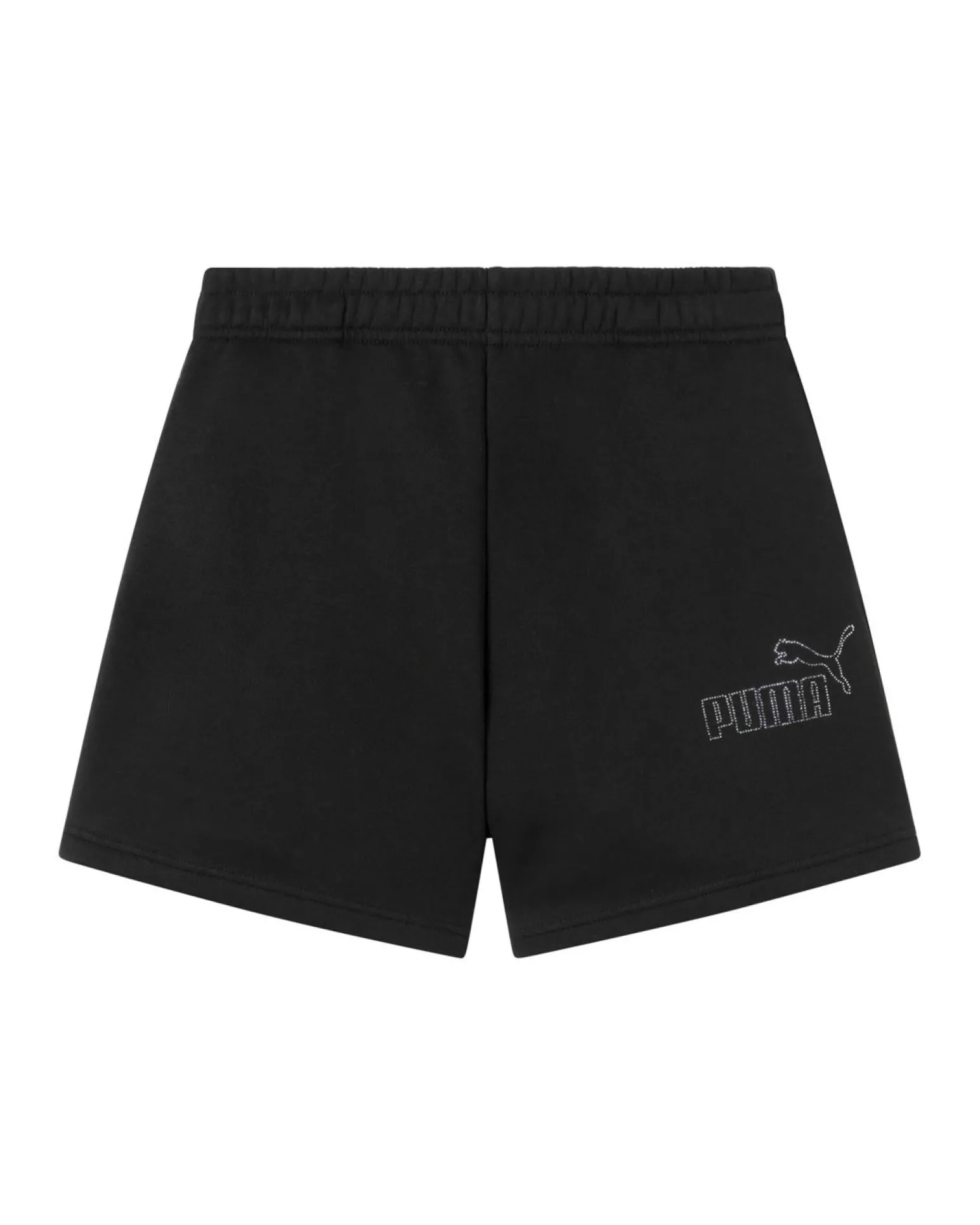 PUMA - PANTALONCINO CORTO JUNIOR (7 - 16 ANNI) NERO ESS RHINESTONE, LOGO STRASS, 693861-02