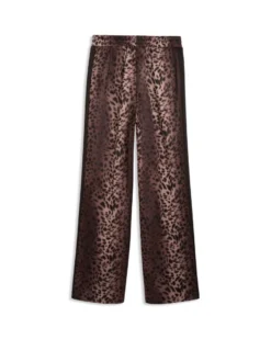 PUMA - PANTALONE DONNA LEOPARDATO NERO E MARRONE T7 LEO LUXE AOPTRACK OP, 634564-01