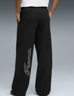 PUMA - PANTALONE DONNA NERO  ESSENTIAL GRAPHIC LEO LUXE, 634567-01