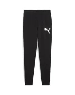PUMA - PANTALONE ESS METALLIC SWEAT TR NERO CON LOGO SILVER - 684999-01