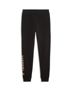 PUMA - PANTALONE NERO ESSENTIAL LOGO LAB METALLIC DA DONNA , 691831-01