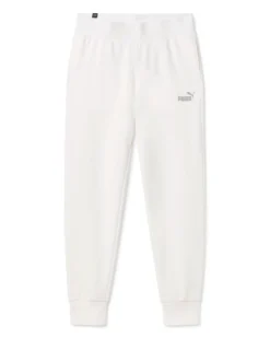 PUMA - Pantalone tuta bianco da donna con logo glitter