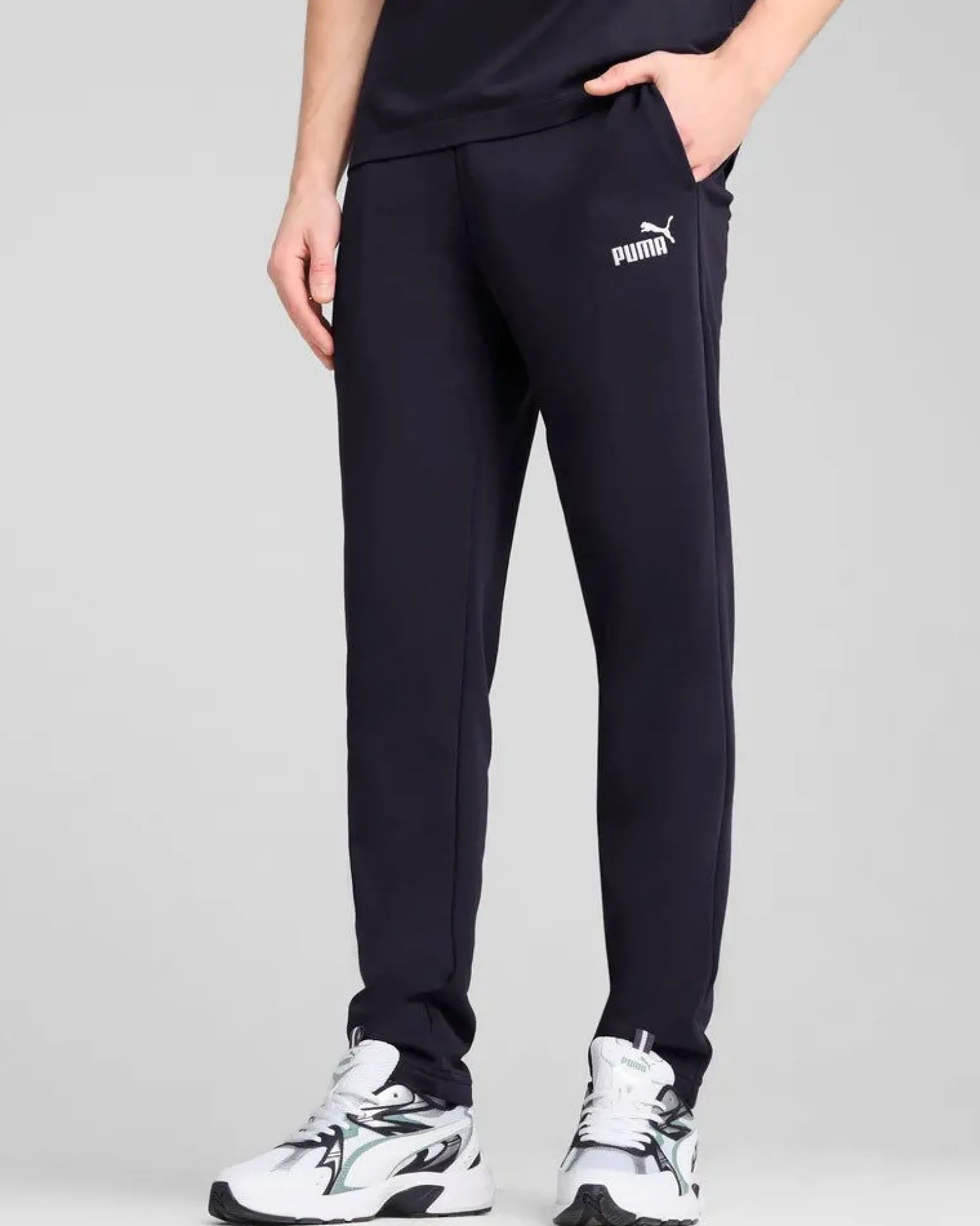PUMA - PANTALONE TUTA BLU ESSENTIAL N.1 LOGO SWEAT DA UOMO, 682612-16