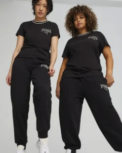 PUMA - Pantalone tuta comfort fit nero da donna