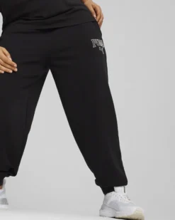 PUMA - Pantalone tuta comfort fit nero da donna