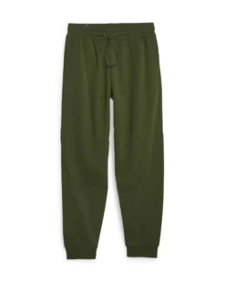 PUMA - Pantalone tuta da uomo verde scuro con logo nero